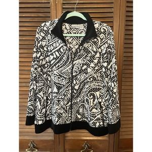 CHICOS Waffle Knit Light Weight Jacket (Size 3)